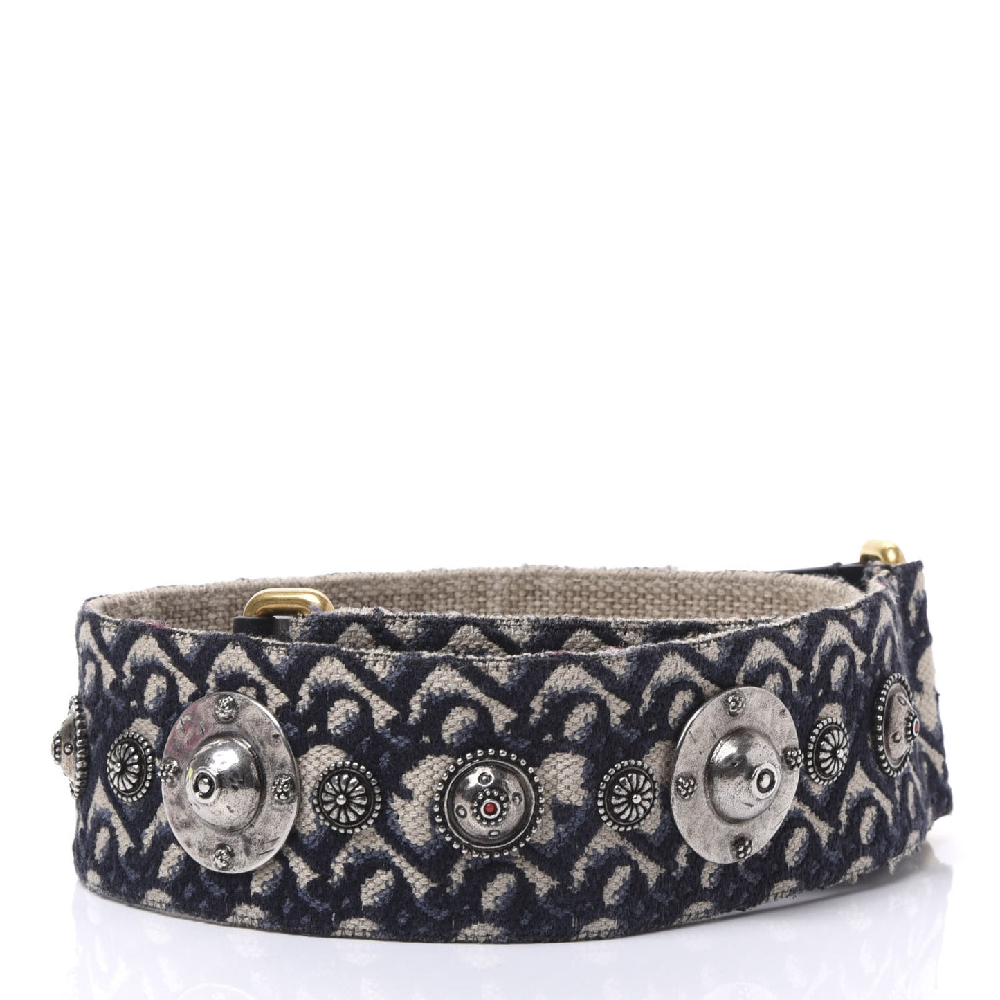 Oblique Studded Shoulder Strap Blue
