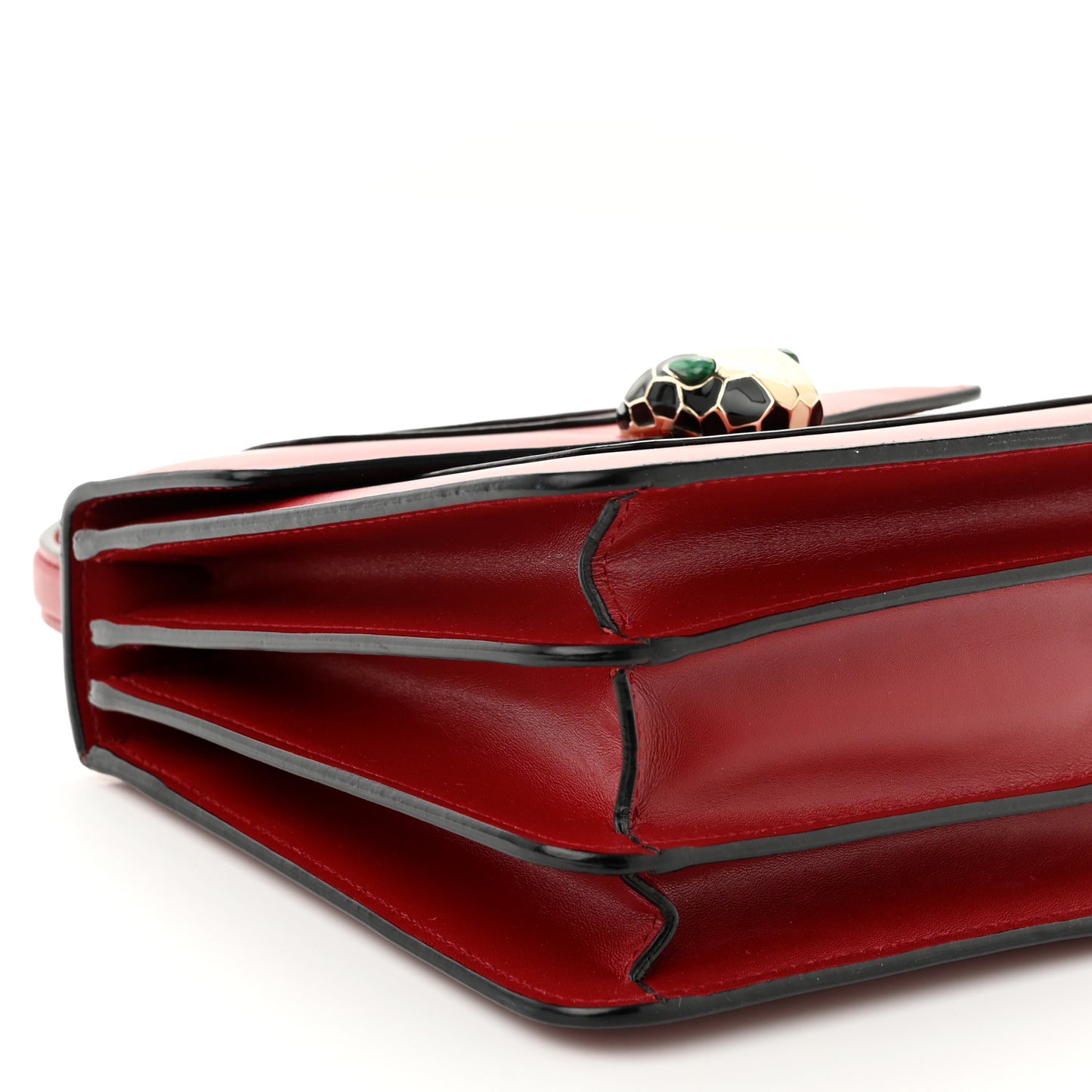 Calfskin Serpenti Forever Top Handle Red