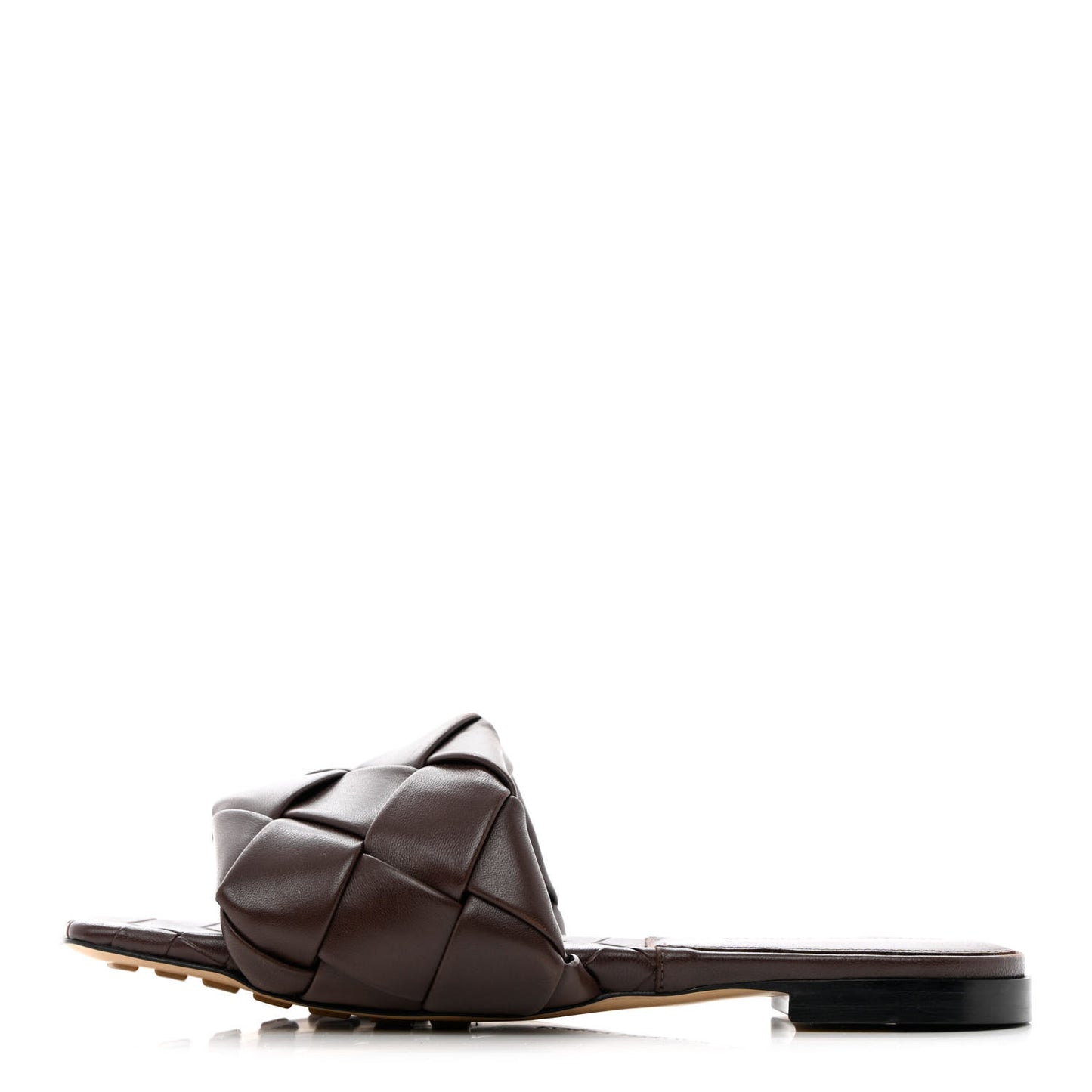 Nappa Maxi Intrecciato Lido Flat Sandals 37.5 Fondant