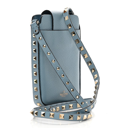 Valentino Garavani Grained Calfskin Rockstud Crossbody Phone Case Niagara 3 of 11