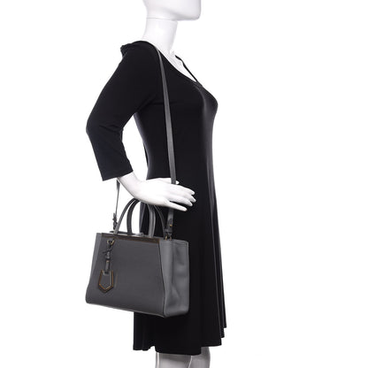 Fendi Vitello Elite Petite 2Jours Tote Grigio Grigio Chiaro 2 of 9