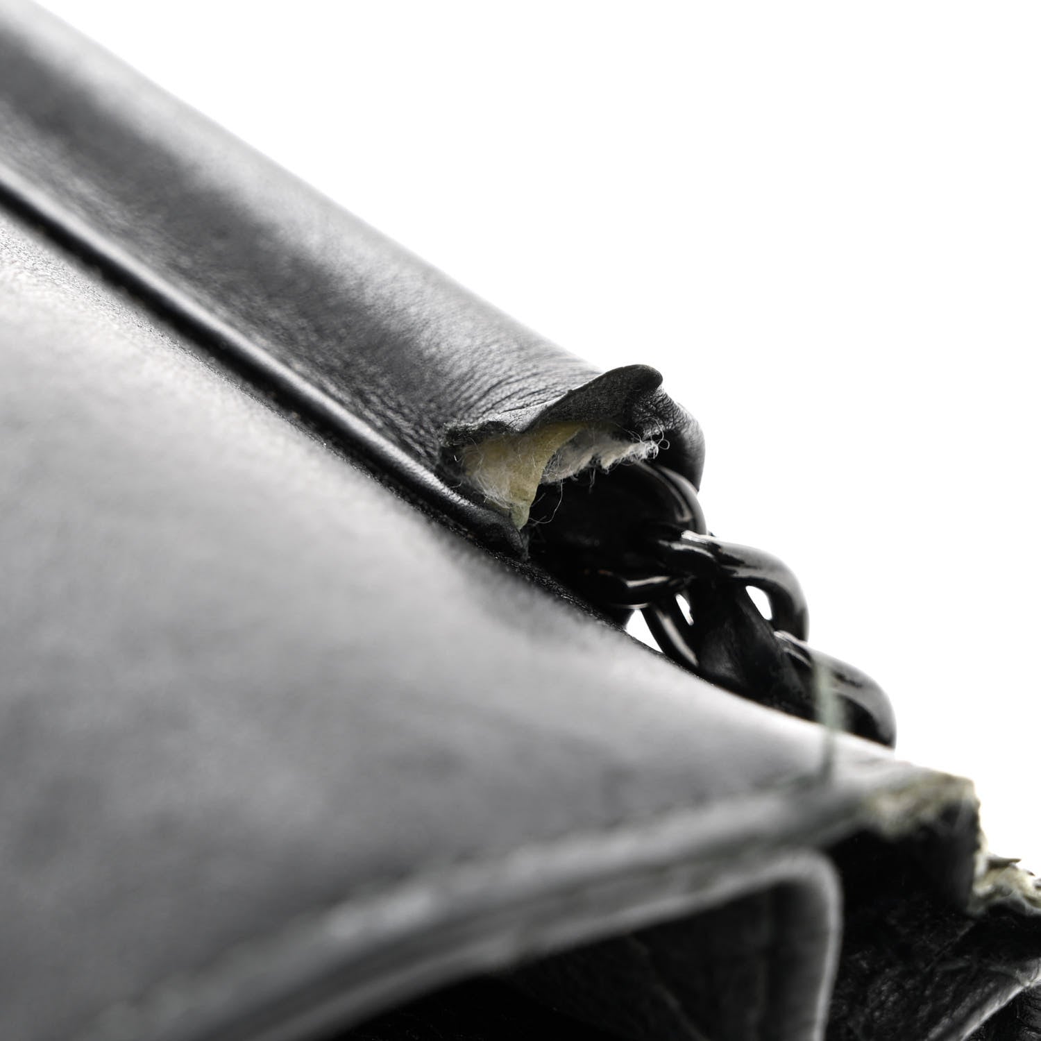Chanel Crumpled Calfskin Quilted Wallet On Chain WOC So Black 14 of 17