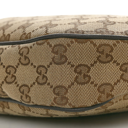 Gucci Monogram Medium Half Moon Hobo Dark Brown 10 of 12