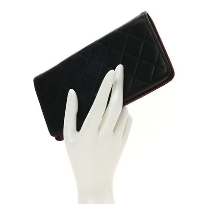 Chanel Lambskin Quilted Yen Wallet Black 2 of 9