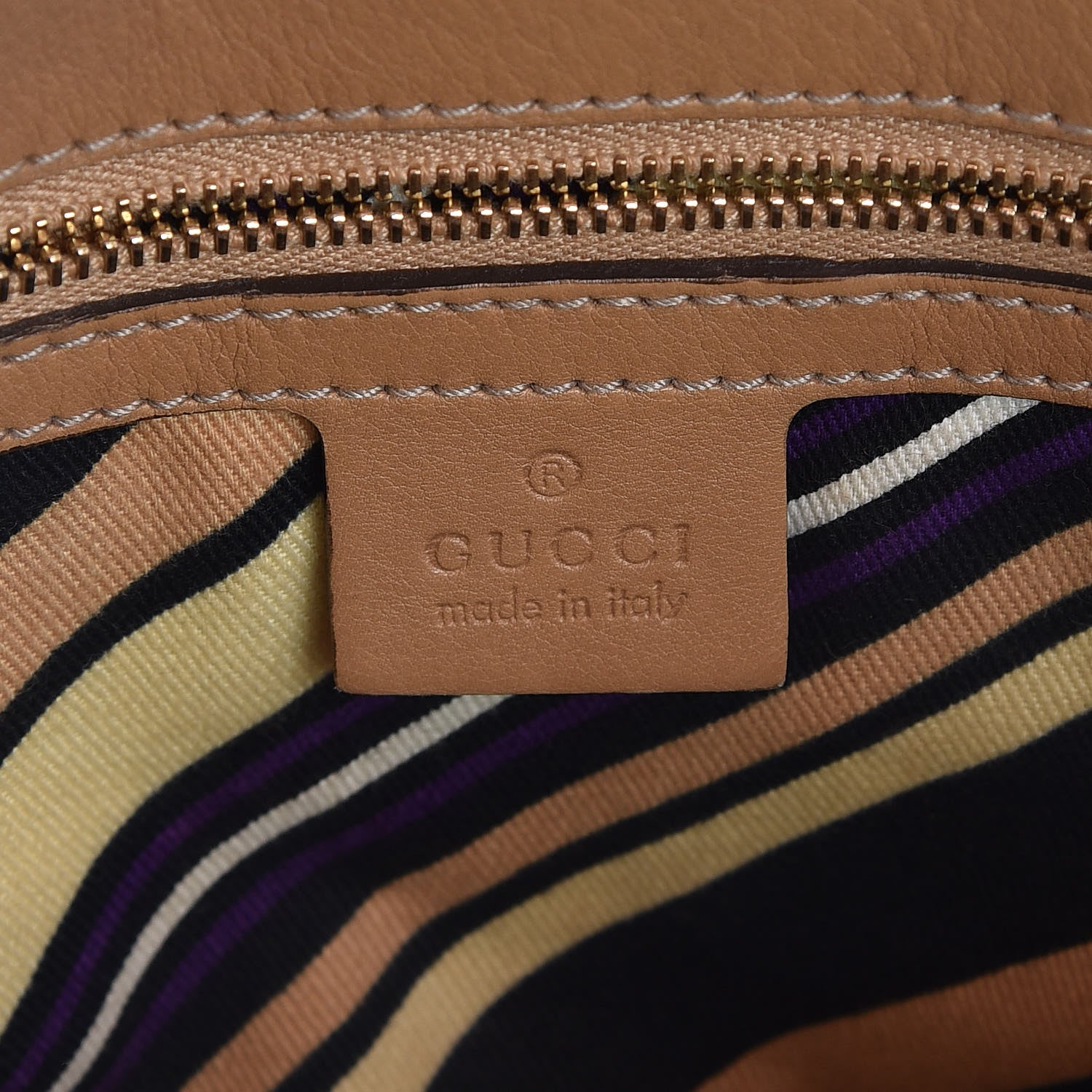 Gucci Calfskin Medium Britt Tassel Shoulder Bag Beige 8 of 13