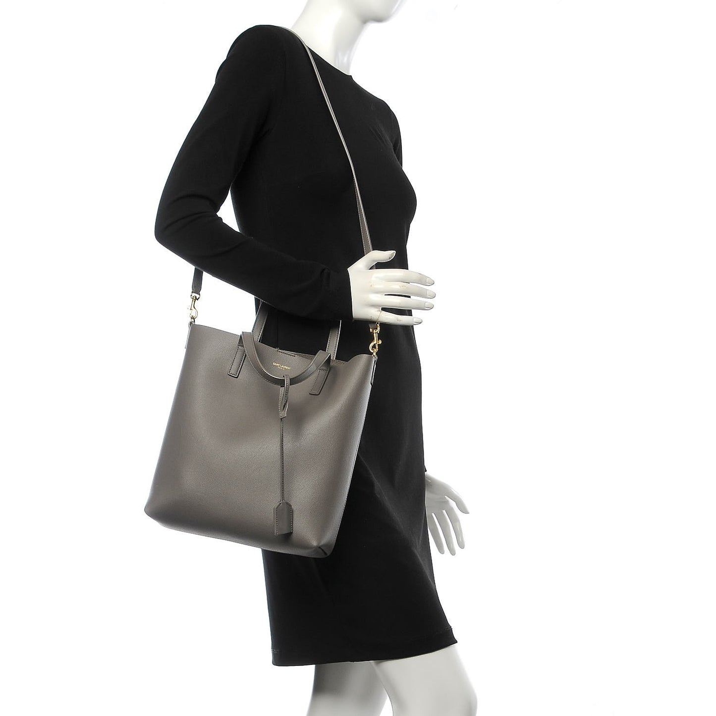 Calfskin Toy Shopping Tote Light Grey