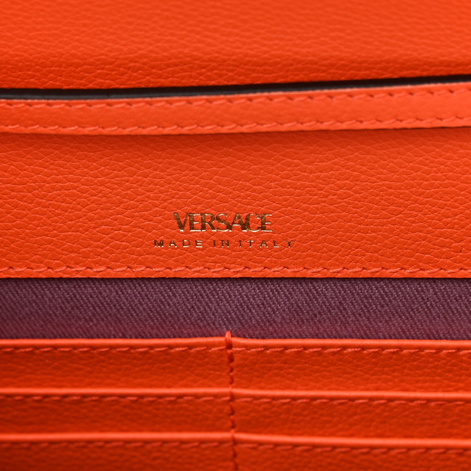 Versace Grained Calfskin La Medusa Crossbody Bag Orange 6 of 12