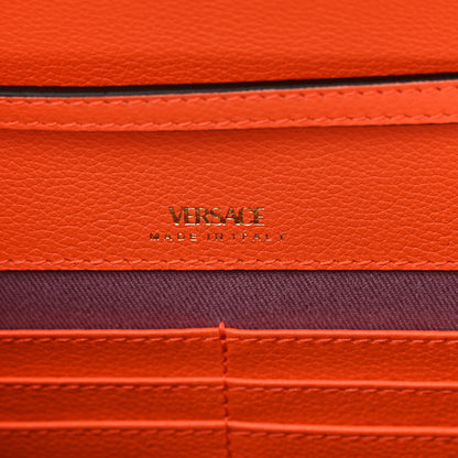 Versace Grained Calfskin La Medusa Crossbody Bag Orange 6 of 12