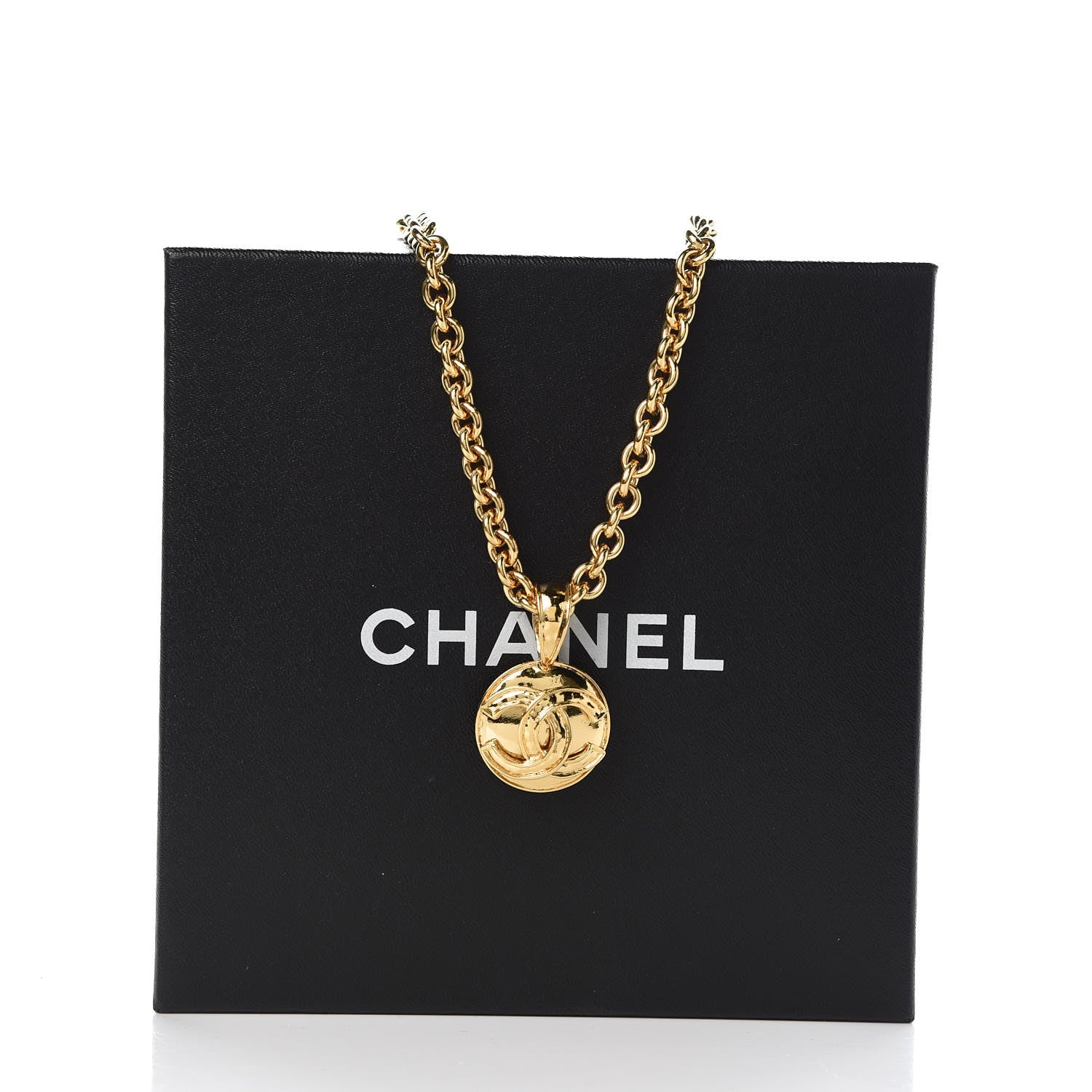 Chanel CC Pendant Necklace Gold 7 of 7