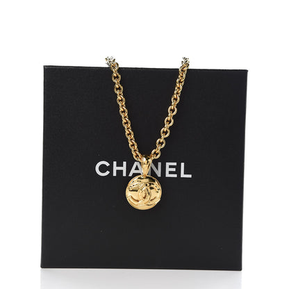 Chanel CC Pendant Necklace Gold 7 of 7