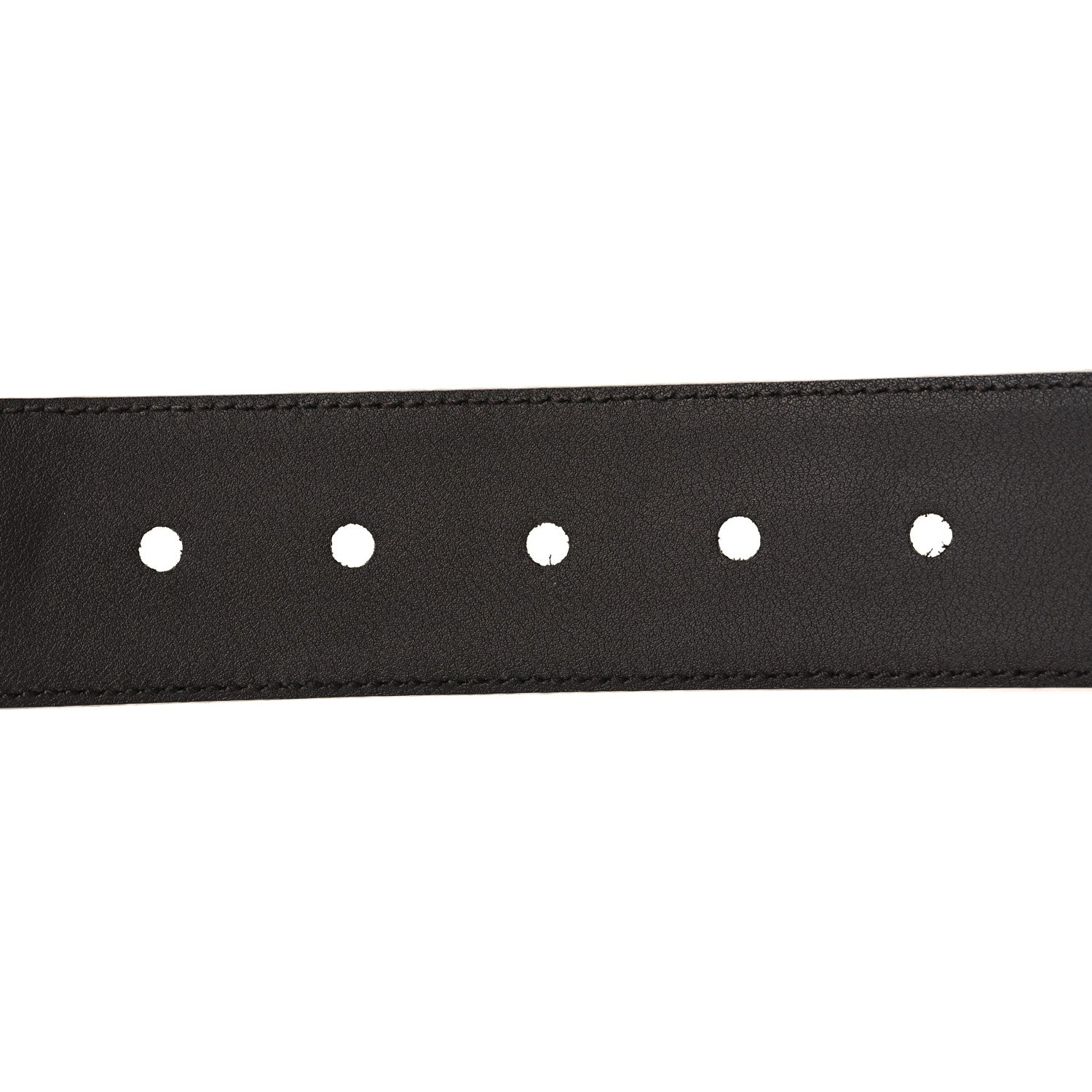 Gucci Monogram Dollar Calfskin 40mm Belt 85 34 Beige Ebony Testa Di Moro 4 of 5