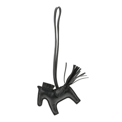 Hermes Milo Lambskin Grigri Rodeo Horse Bag Charm PM So Black 1 of 4
