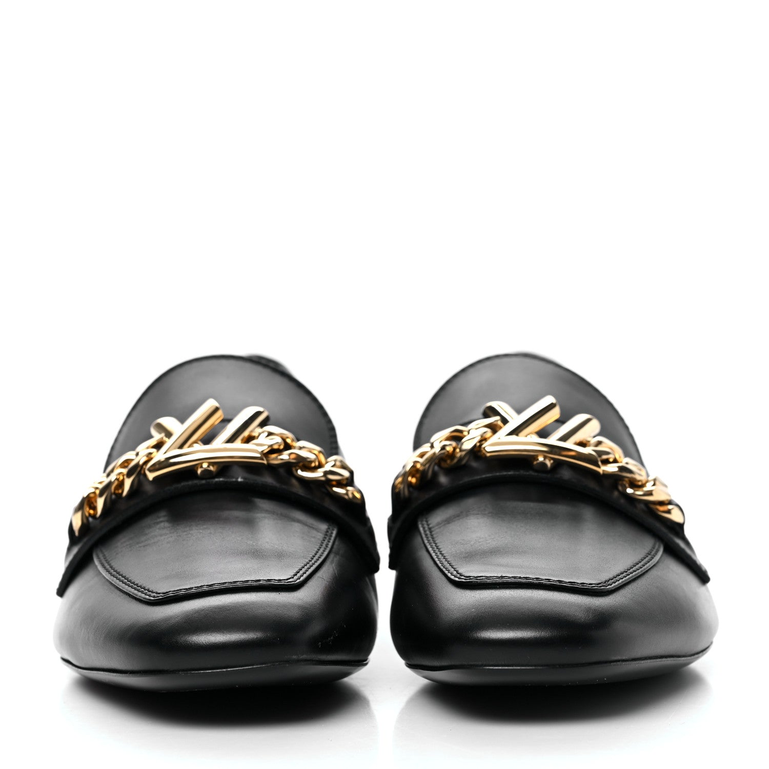 Louis Vuitton Calfskin Upper Case Flat Loafer 36 Black 2 of 8
