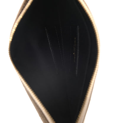 Saint Laurent Grain De Poudre Chevron Monogram Bill Pouch Dark Beige 5 of 9