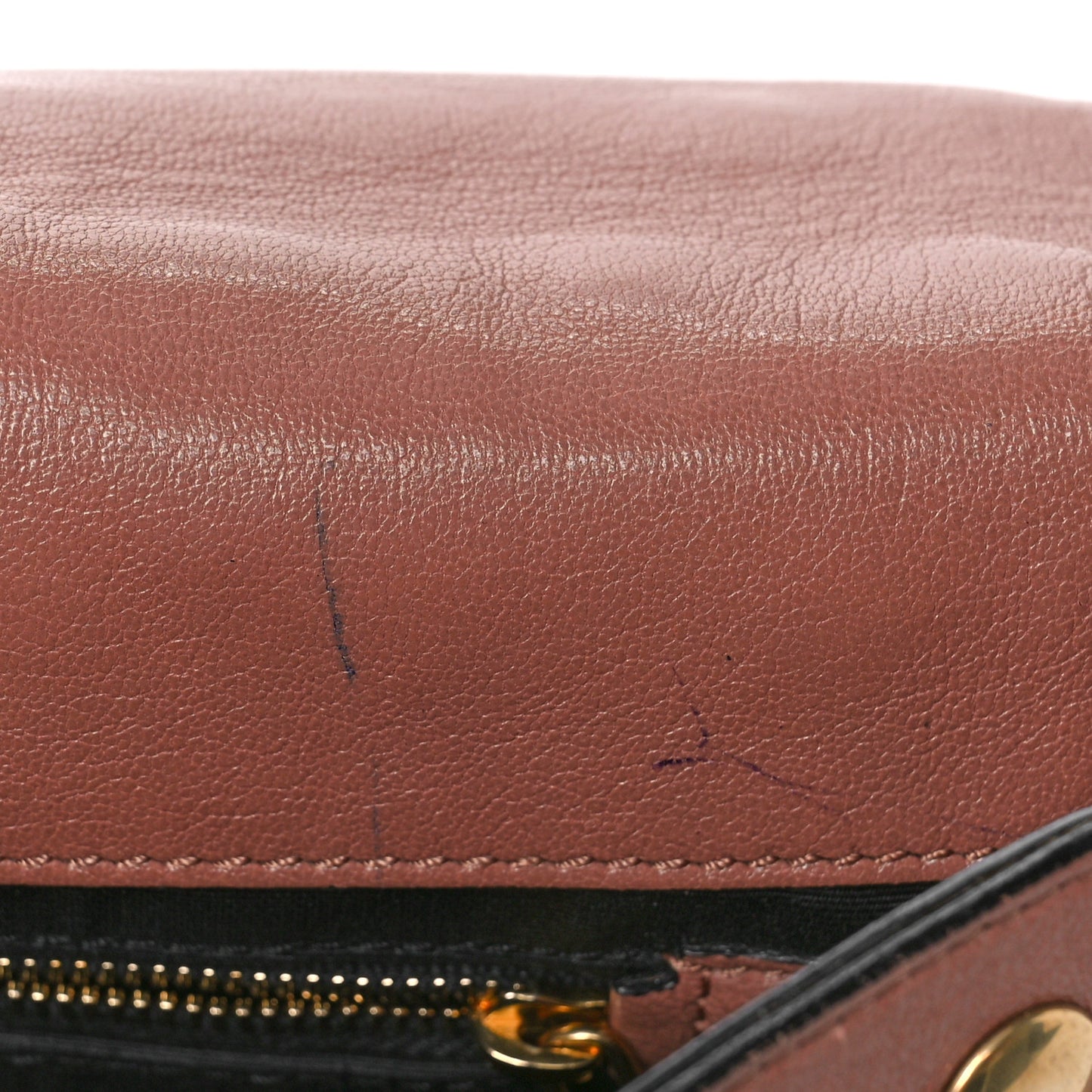 Goatskin Grommet Gotham Eyelet Shoulder Bag Beige