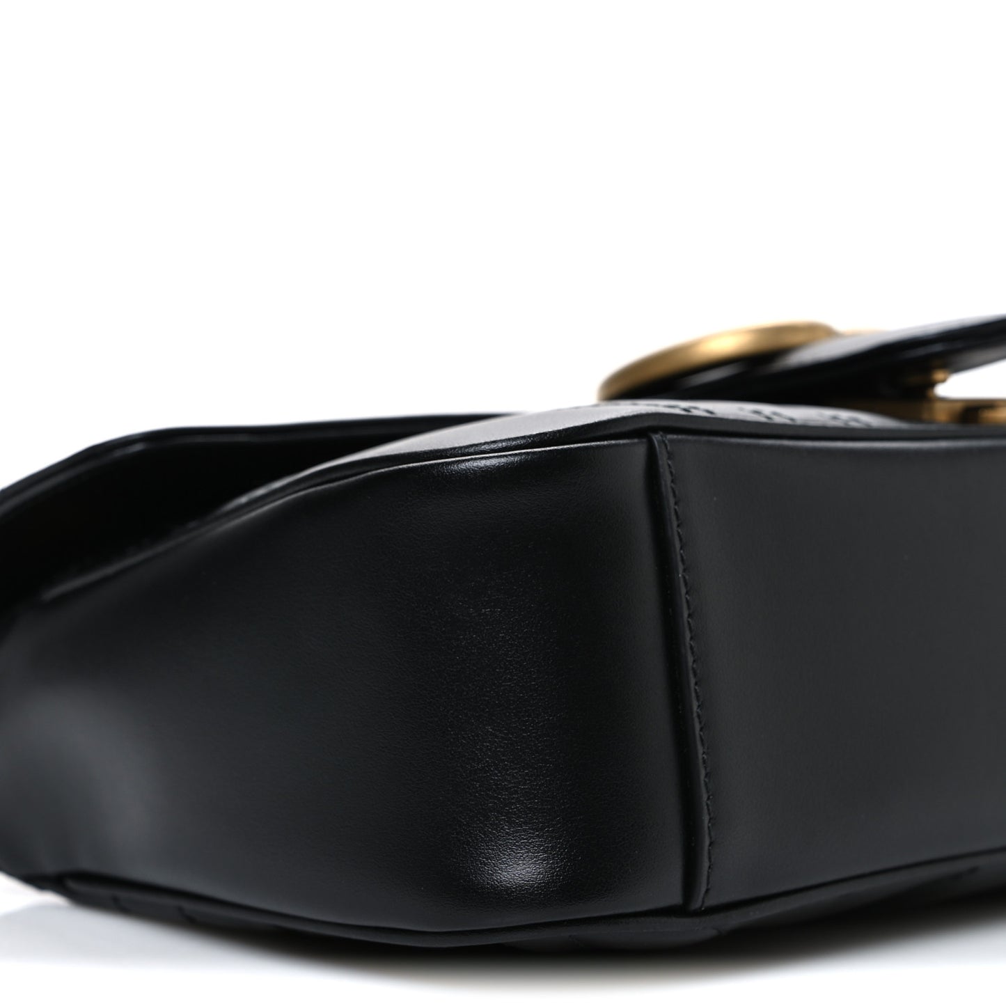 Calfskin Matelasse Small GG Marmont Shoulder Bag Black