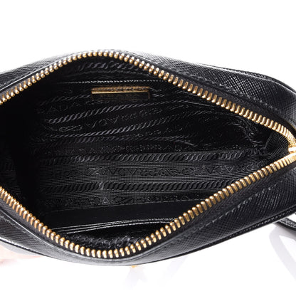 Prada Saffiano Lux Small Camera Crossbody Bag Black 4 of 10
