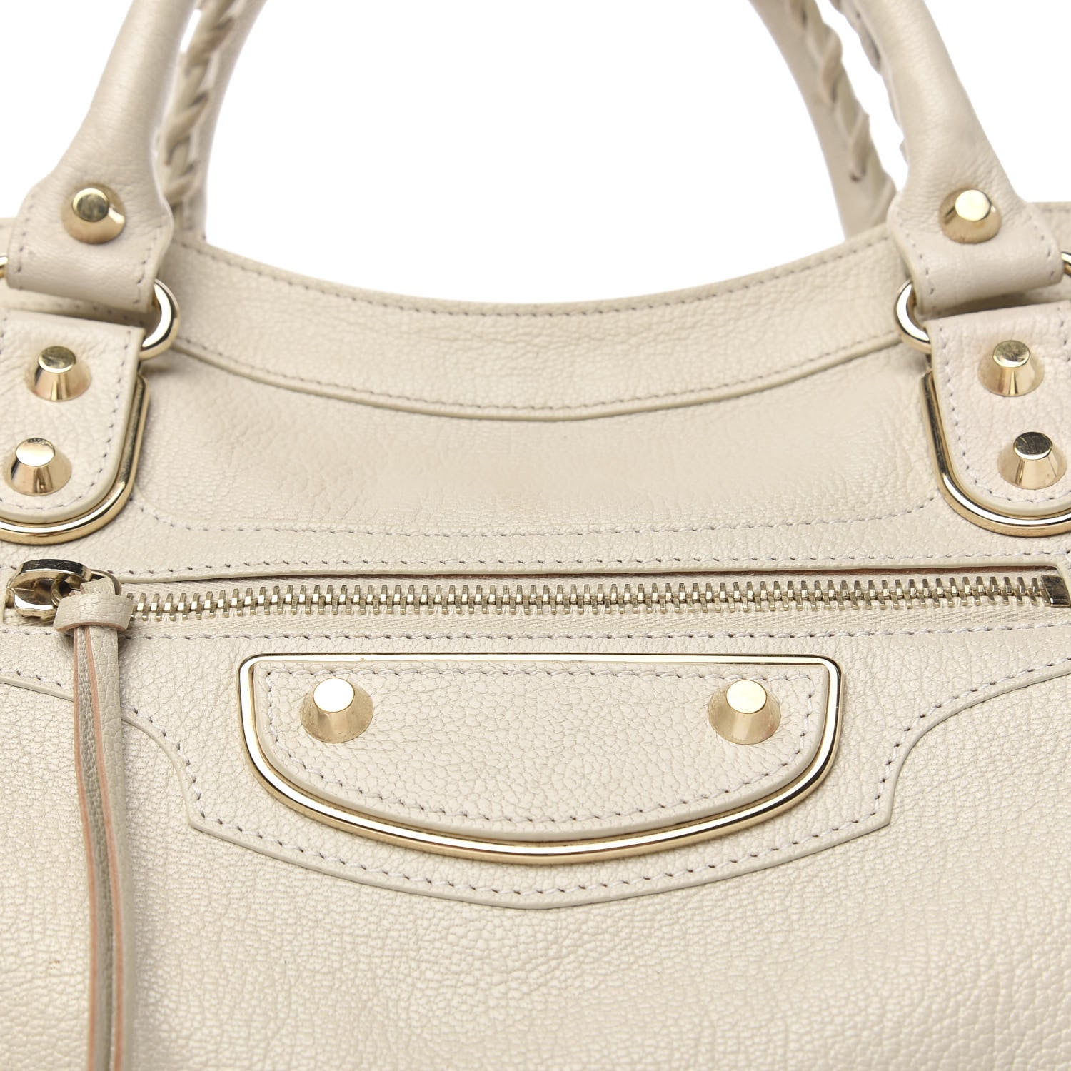 Balenciaga Chevre Gold Metallic Edge Hardware City Ivoire 10 of 10
