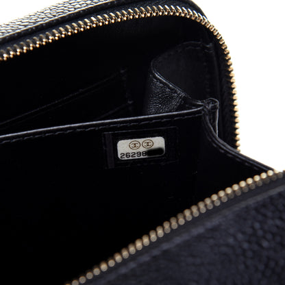 Chanel Caviar Quilted CC Filigree Vanity Clutch With Chain Black 7 of 10