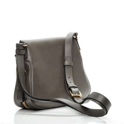 Tom Ford Pebbled Calfskin Medium Jennifer Graphite 3 of 6