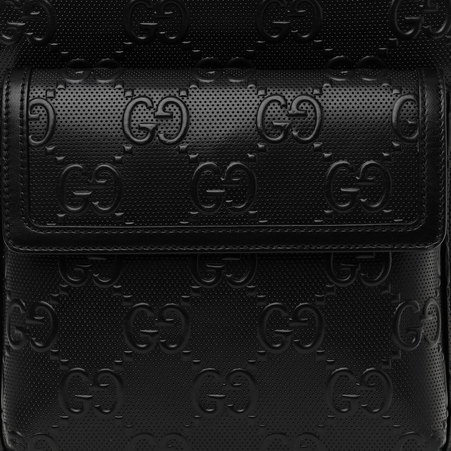 Calfskin GG Tennis Embossed Backpack Black