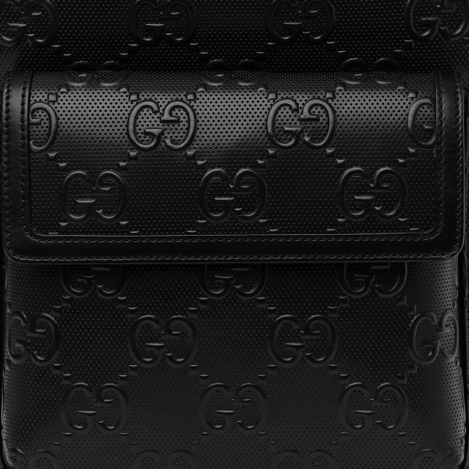 Gucci Calfskin GG Tennis Embossed Backpack Black 8 of 10