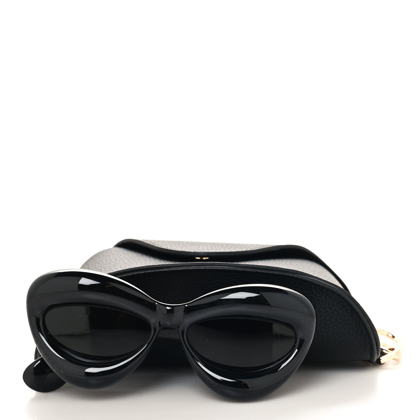 Acetate Inflated Cat-Eye Sunglasses LW40097I Black