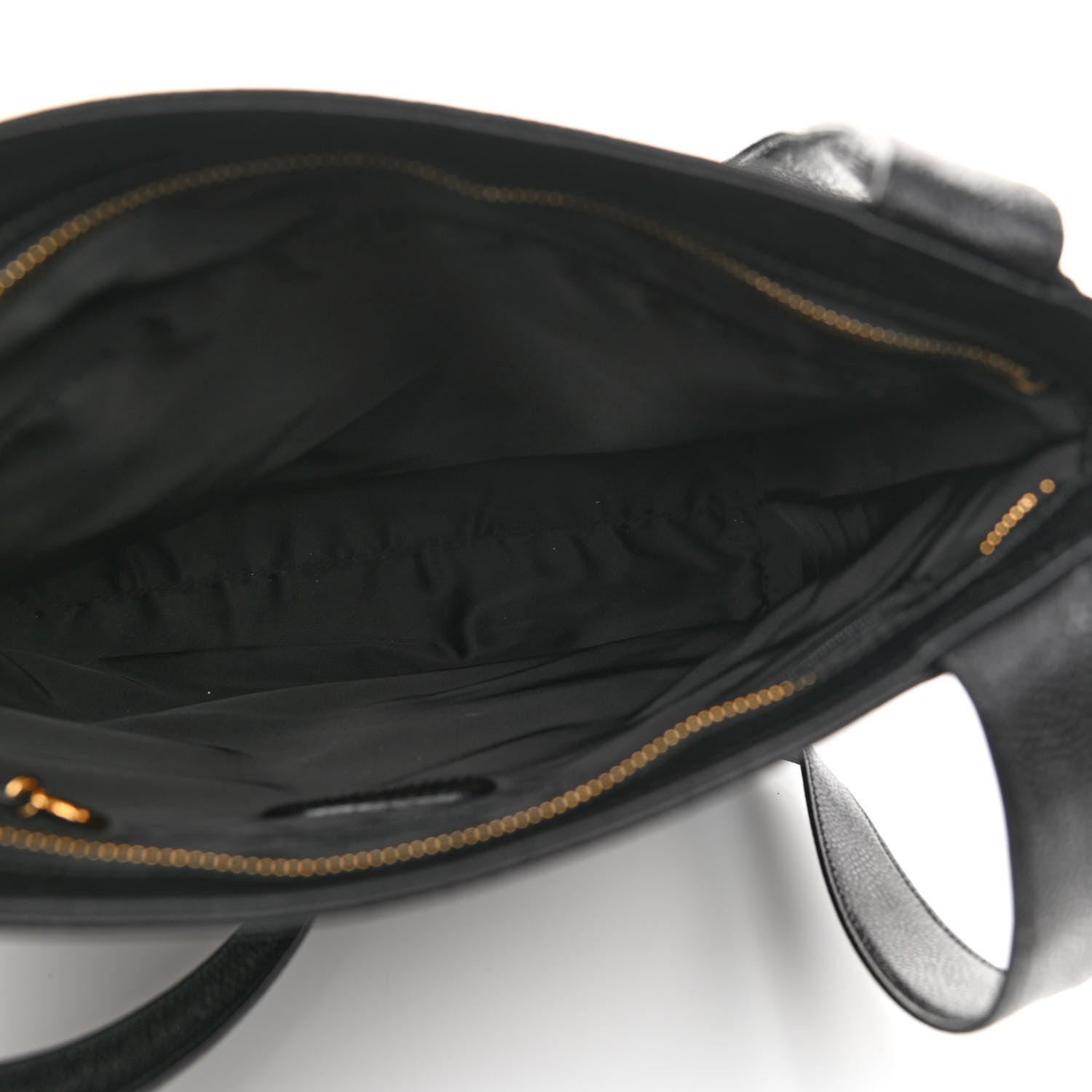 Chanel Caviar Embroidered Logo Shoulder Bag Black 5 of 10