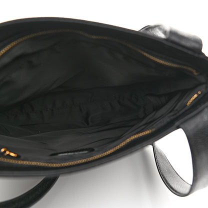 Chanel Caviar Embroidered Logo Shoulder Bag Black 5 of 10