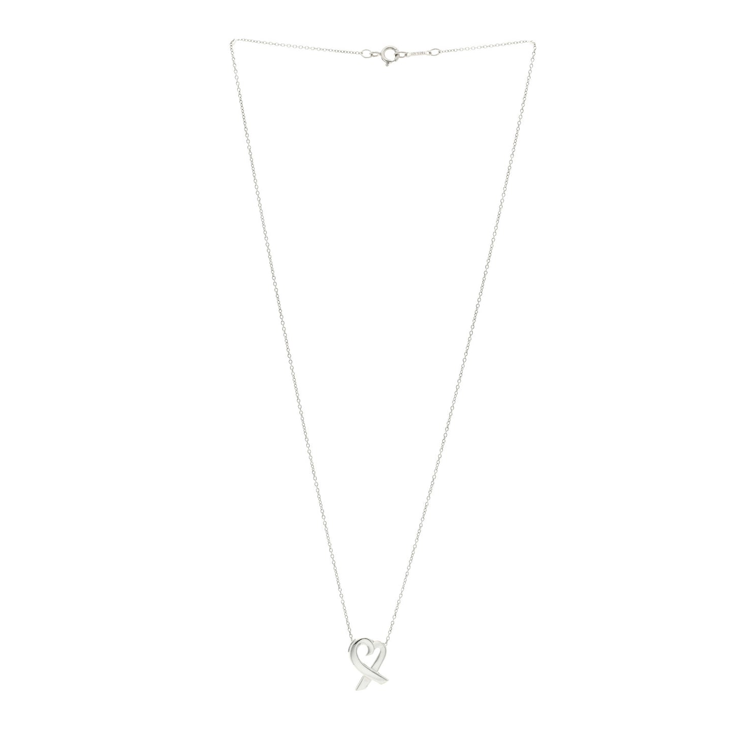 Sterling Silver Paloma Picasso Loving Heart Pendant Necklace