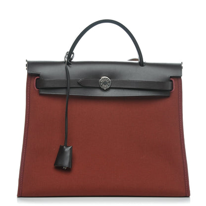 Hermes Toile Vache Hunter Herbag Zip 31 PM Rouge H Ebene 1 of 9