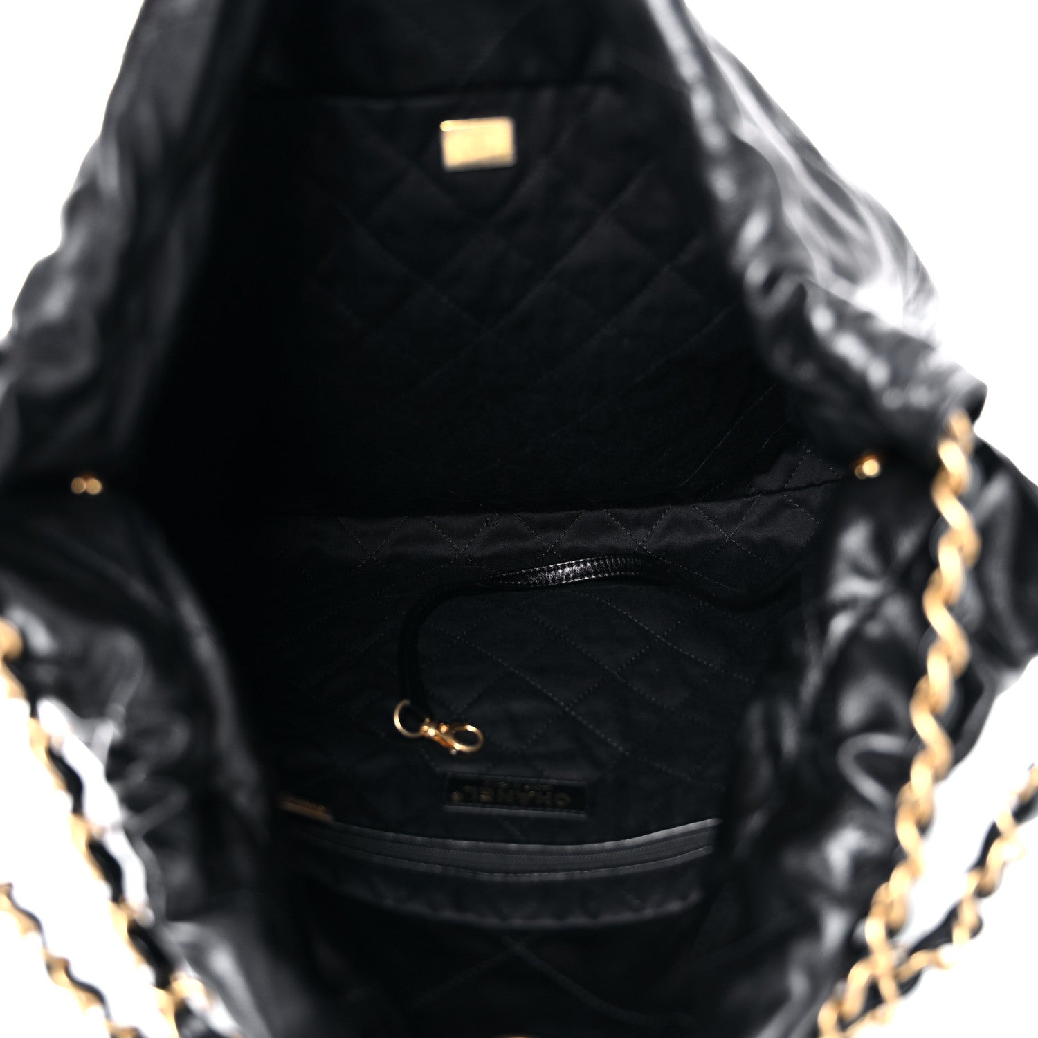 Chanel Shiny Calfskin Quilted Chanel 22 Black 5 of 9