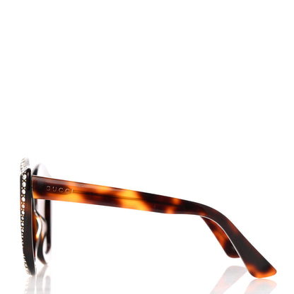 Gucci Crystal Cat Eye GG0118S Sunglasses Havana Brown 3 of 11