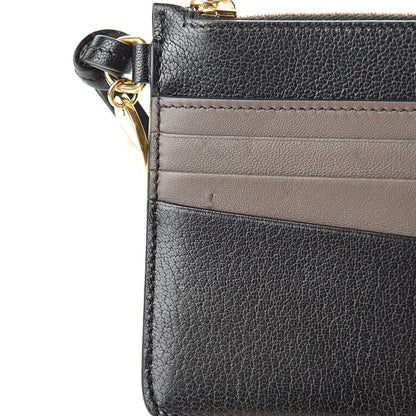 Givenchy Calfskin GV3 Wristlet Zip Card Holder Black Grey 10 of 10