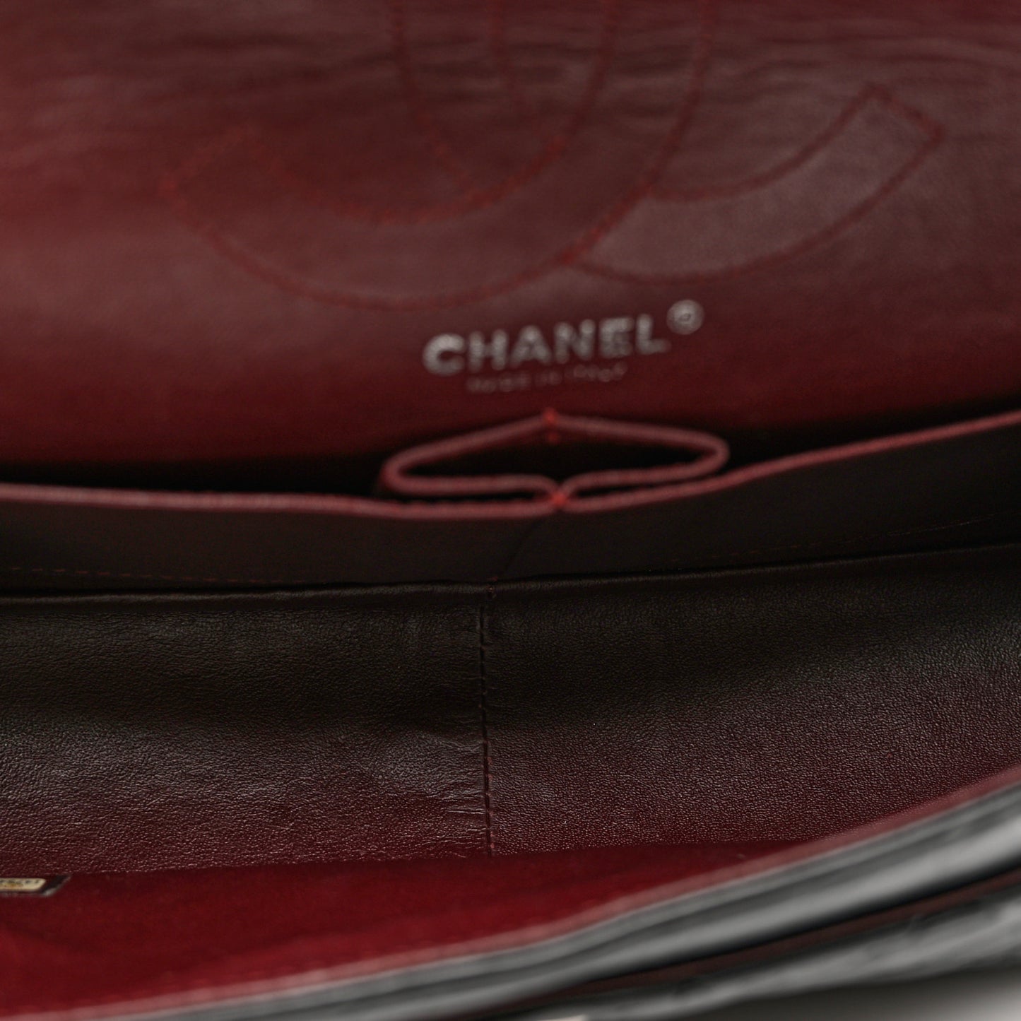 Aged Calfskin Quilted 2.55 Reissue 227 Flap Black