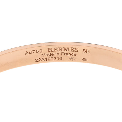 Hermes 18K Rose Gold PM Collier De Chien Bracelet SH 3 of 4