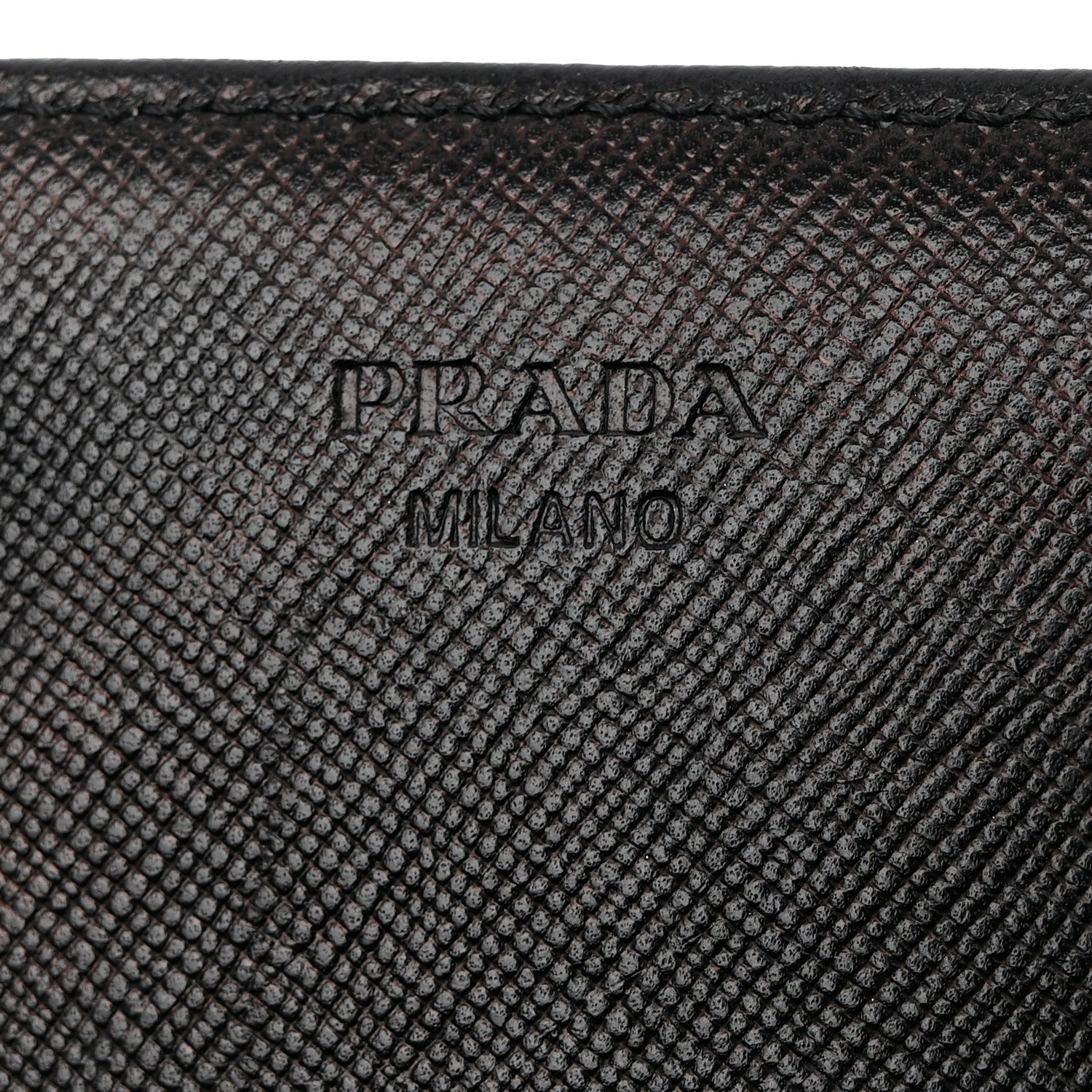 Prada Tessuto Nylon Saffiano Flap Wallet Black 6 of 10