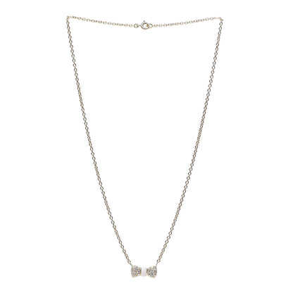 Van Cleef & Arpels 18K Yellow Gold Diamond White Coral Bow Necklace 2 of 5