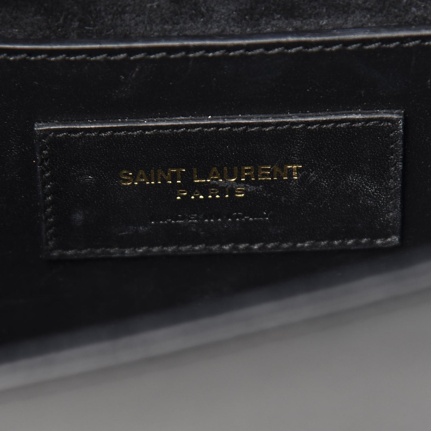 Calfskin Small Classic Monogram Kate Tassel Satchel Black