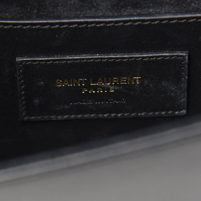 Saint Laurent Calfskin Small Classic Monogram Kate Tassel Satchel Black 5 of 8