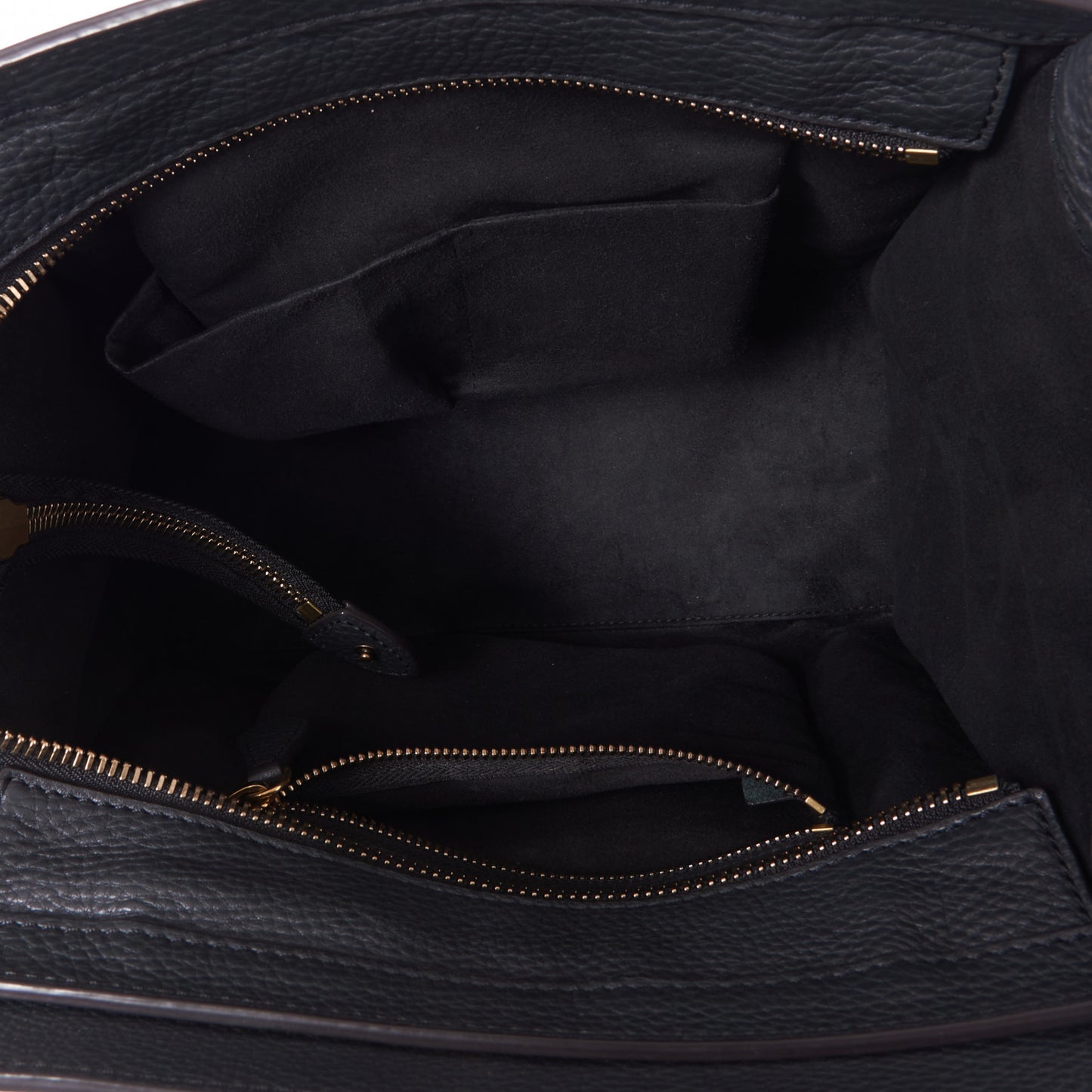Drummed Calfskin Micro Luggage Black