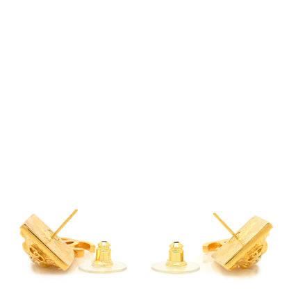 Chanel Metal CC Lion Earrings Gold 3 of 4