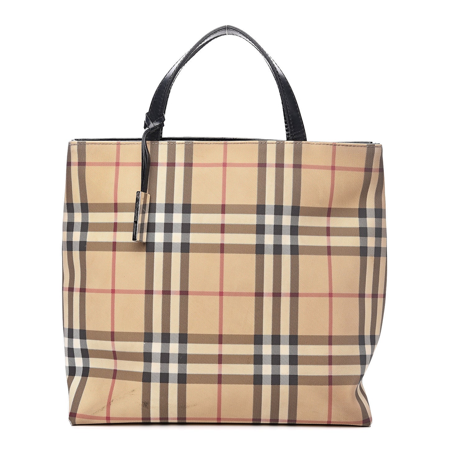 House Check Medium Tote Black
