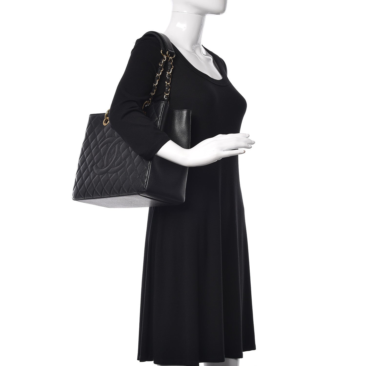 Chanel Caviar Quilted Grand Shopping Tote GST Black 2 of 11