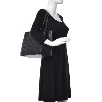Chanel Caviar Quilted Grand Shopping Tote GST Black 2 of 11