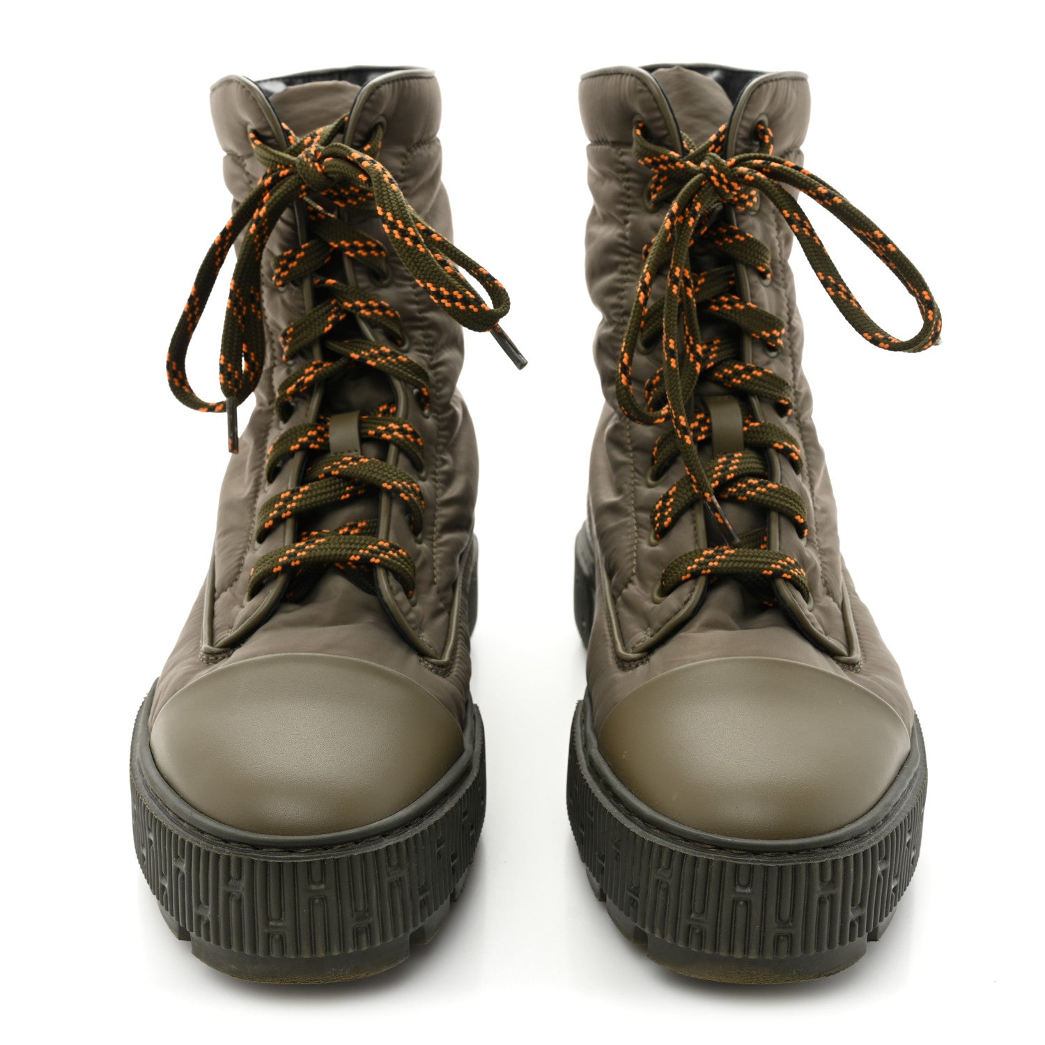 Hermes Calfskin Parachute Fresh Ankle Boots 37 Khaki 2 of 12