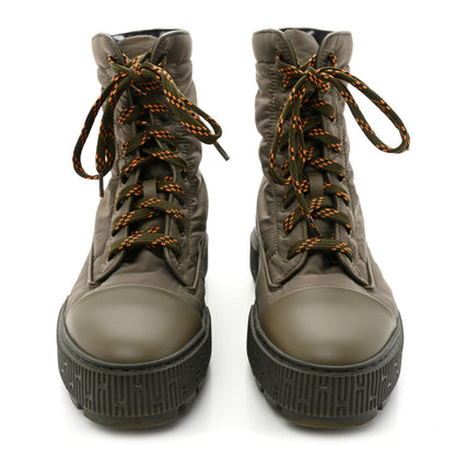 Hermes Calfskin Parachute Fresh Ankle Boots 37 Khaki 2 of 12