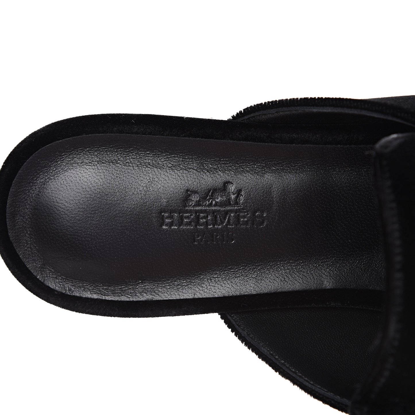 Velvet Trocadero Mule 38 Black