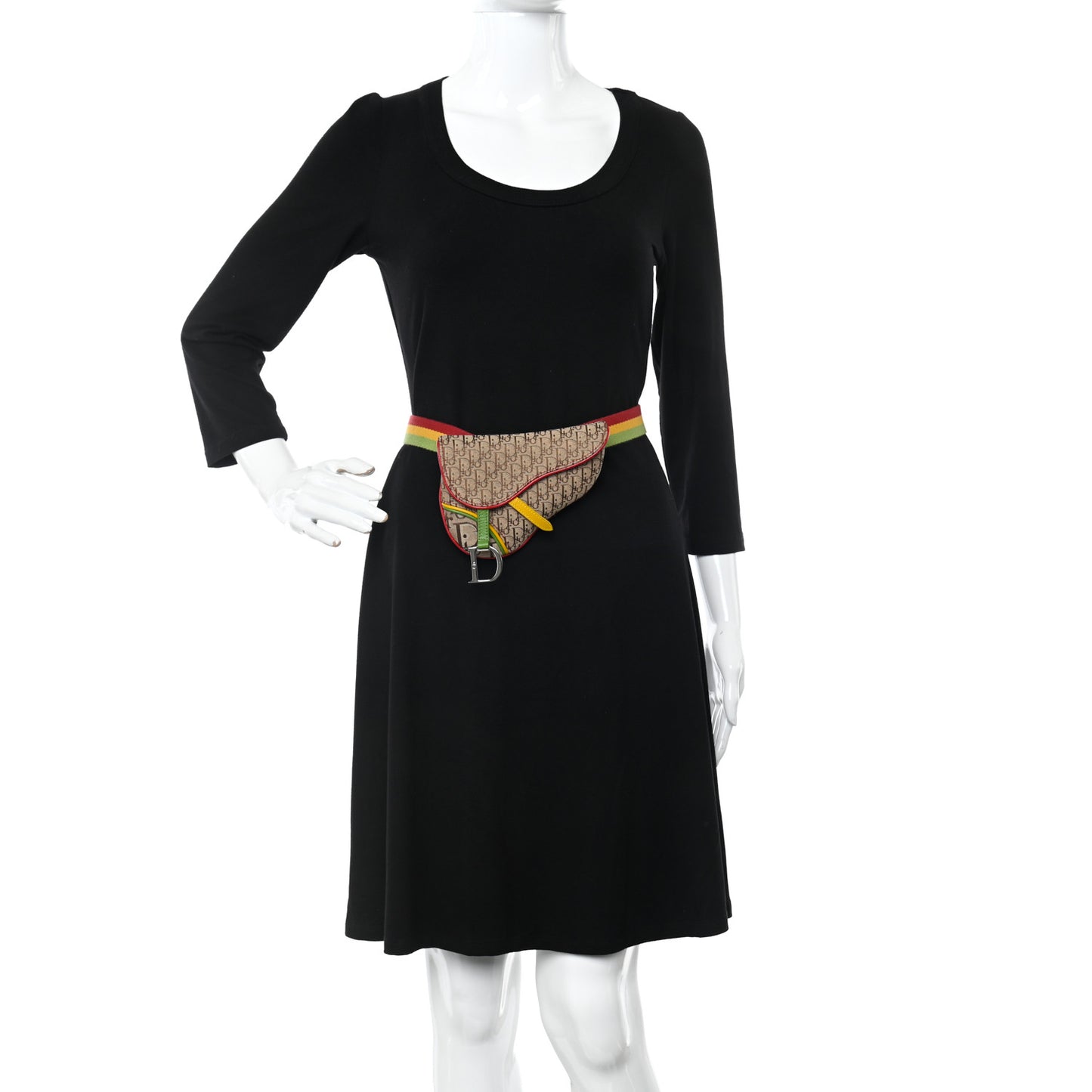 Monogram Rasta Saddle Belt Bag Beige