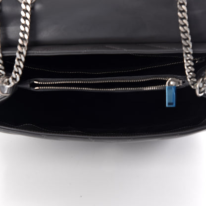 Saint Laurent Calfskin Y Quilted Monogram Medium Loulou Chain Satchel Asphalt 7 of 9